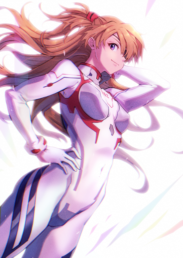 1girl, arm_support, ass, blue_eyes, bodysuit, breasts, brown_hair, evangelion:_3.0+1.0_thrice_upon_a_time