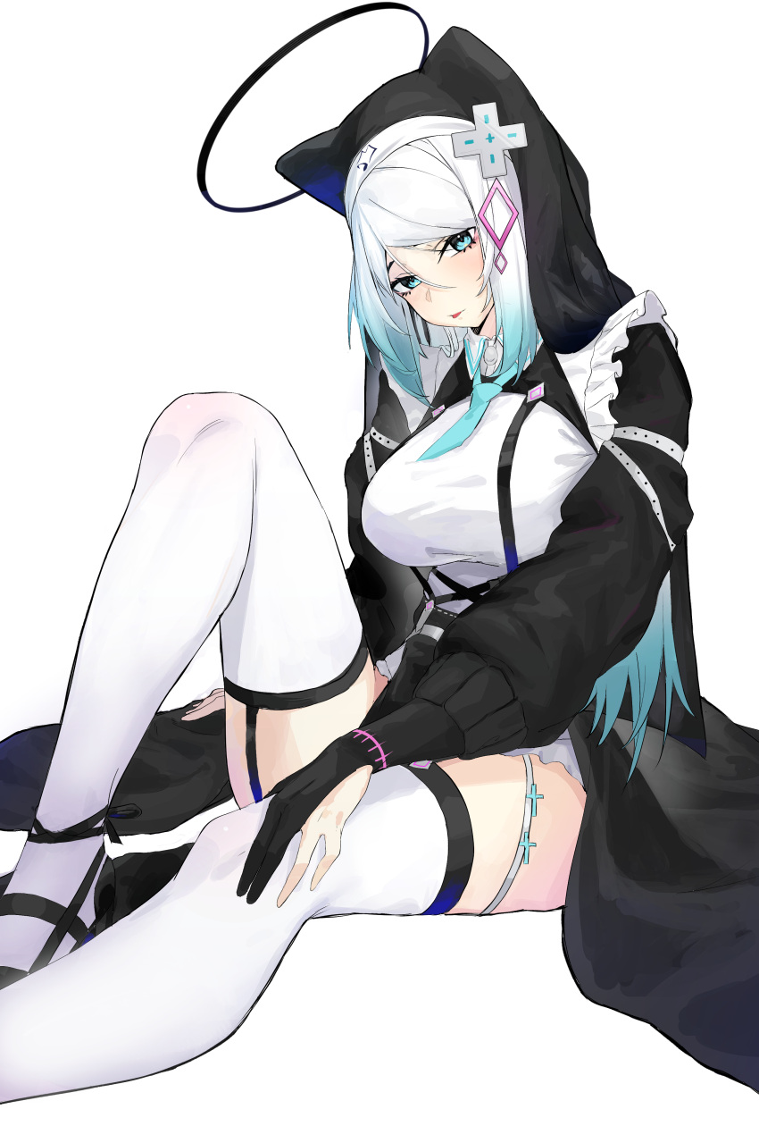 1girl, :p, absurdres, animal_ears, bare_hips, belt, black_dress, black_footwear