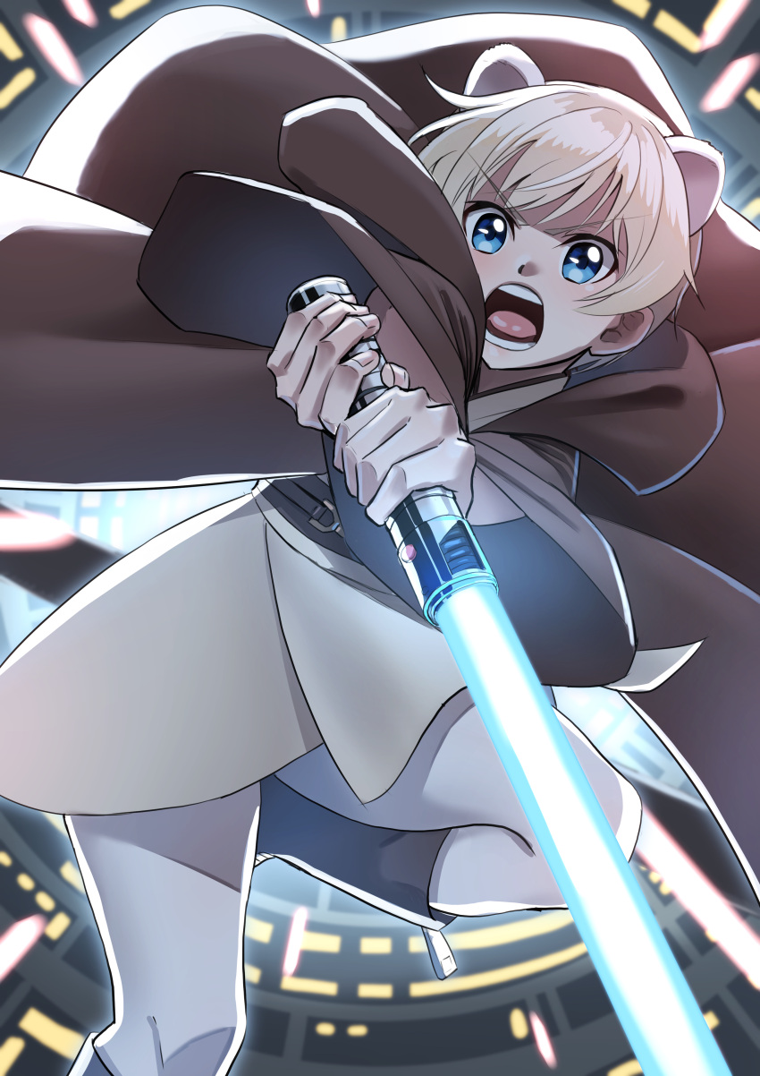 absurdres, blue_eyes, blue_lightsaber, brave_witches, character_request, hands, hasegawa_(hase_popopo), highres