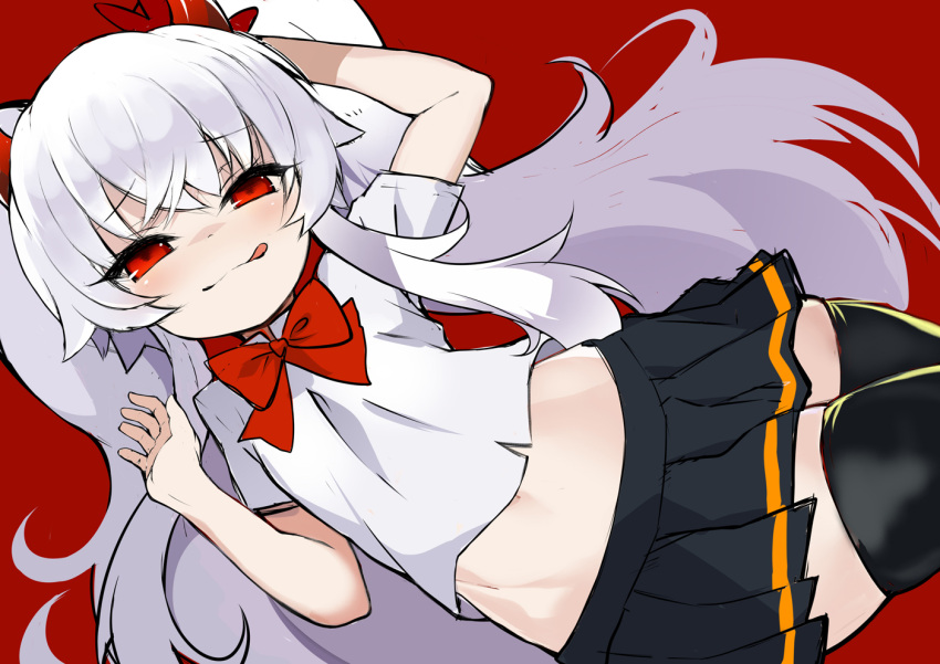 1girl, bangs, blush, bombergirl, breasts, demon_girl, demon_horns, grim_aloe