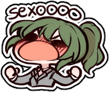 1girl, blush, chibi, coat, green_eyes, green_hair, igarashi_futaba_(shiromanta), lowres