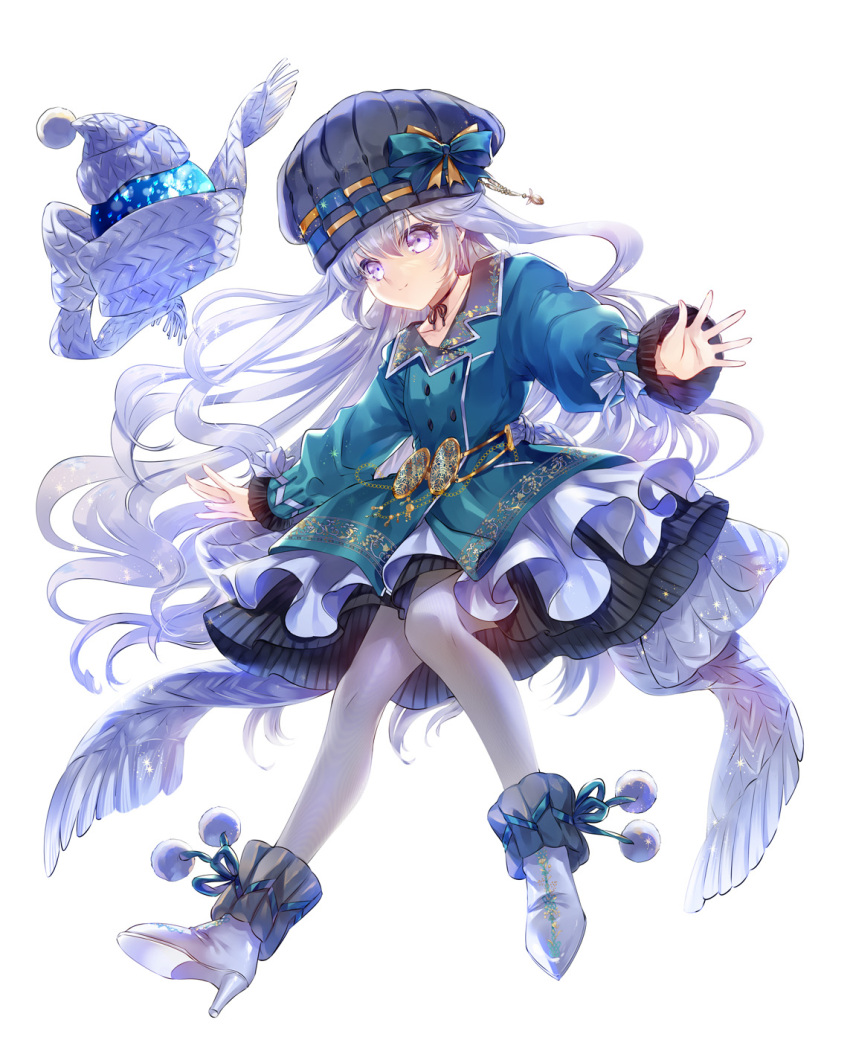 1girl, \||/, alternate_costume, ankle_cuffs, arius_esquede, bangs, beanie, buttons