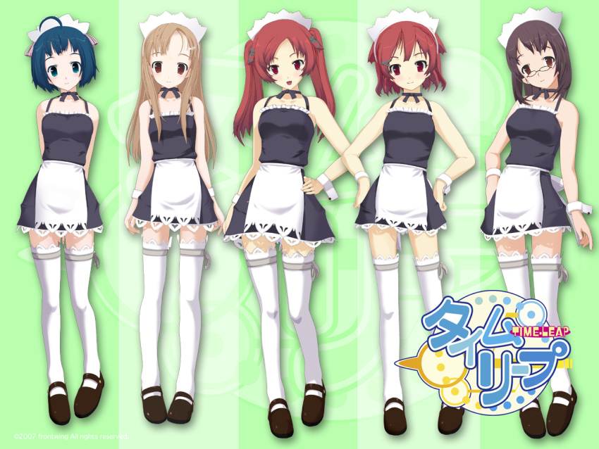 ayumu, cg, hayama_yuu, kawasumi_haruka, nagase_ayumu, shinonome_komomo, thigh-highs, timeleap