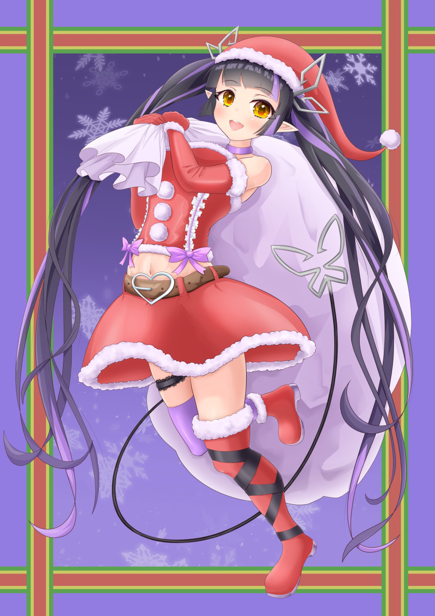 1girl, absurdres, alternate_costume, asymmetrical_footwear, bangs, belt, black_hair, black_ribbon