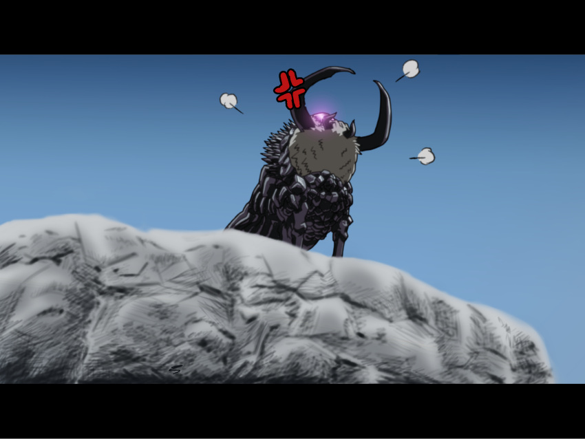 anger_vein, blue_sky, cliff, day, elden_ring, fallingstar_beast, highres, iota_tou