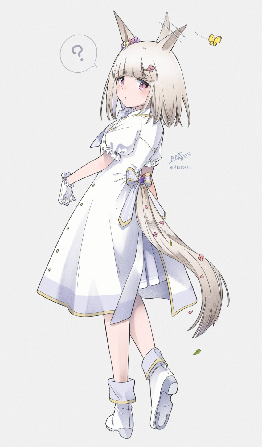 1girl, :o, ?, absurdres, afterimage, animal_ears, artist_name, blush