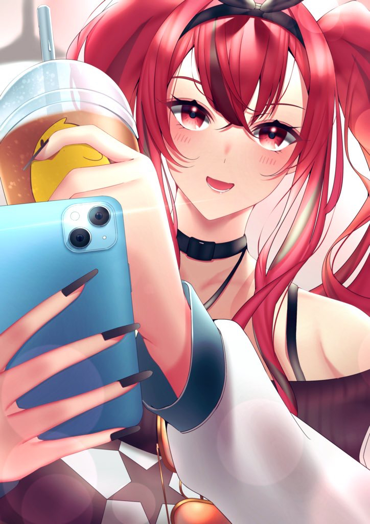 1girl, alternate_costume, azur_lane, bangs, bird, black_nails, blush, bremerton_(azur_lane)