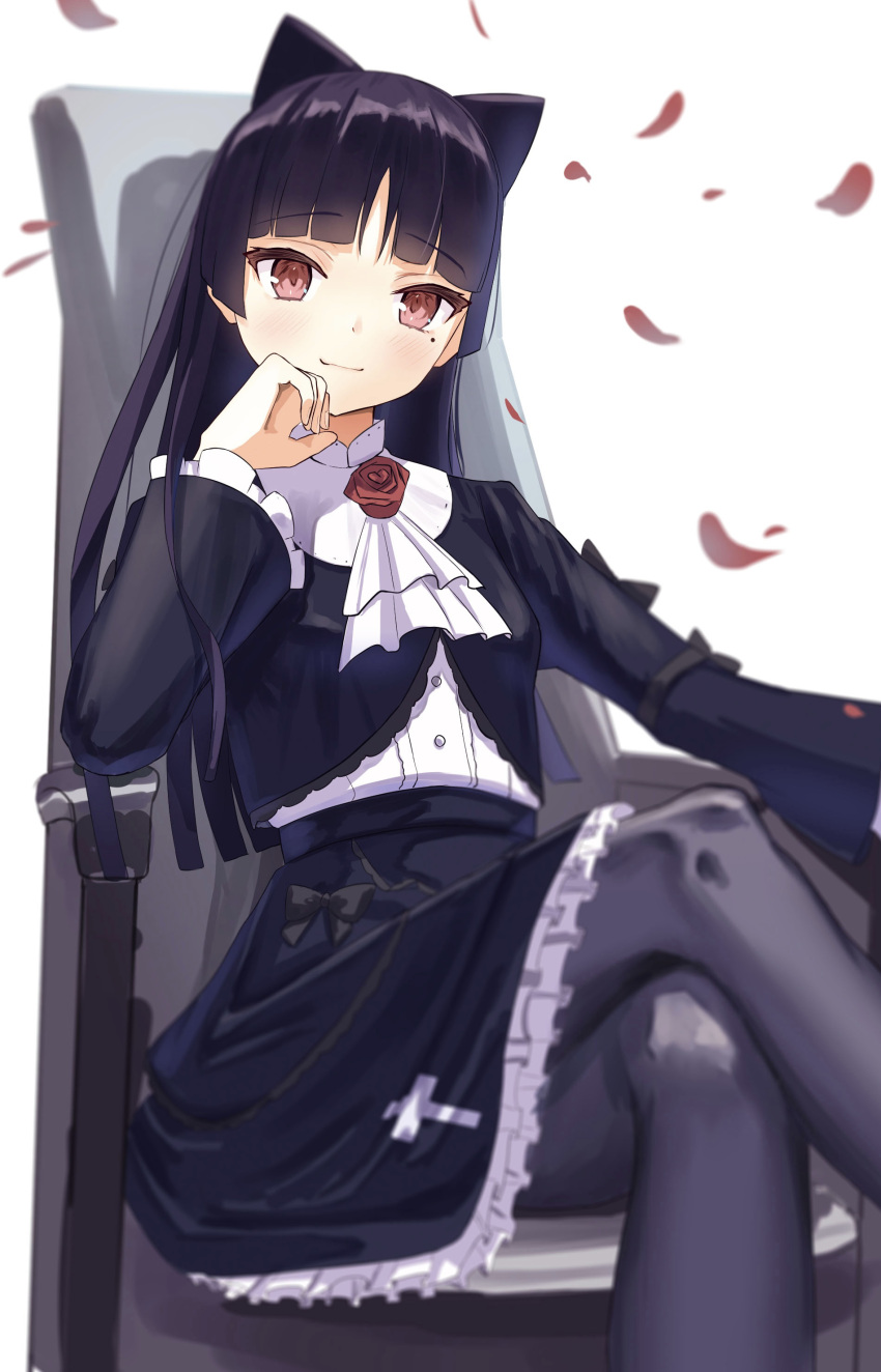 absurdres, animal_ears, asakura_(asa_t77), black_jacket, bow, cat_ears, collar, dress_bow
