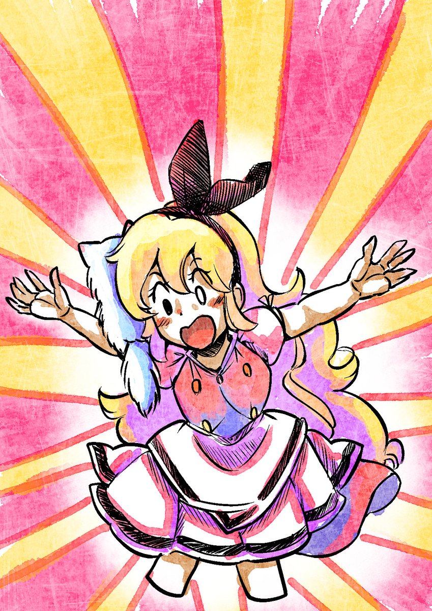 1980s_(style), 1boy, 1girl, animal_on_shoulder, apron, bad_id, bad_twitter_id, bangs