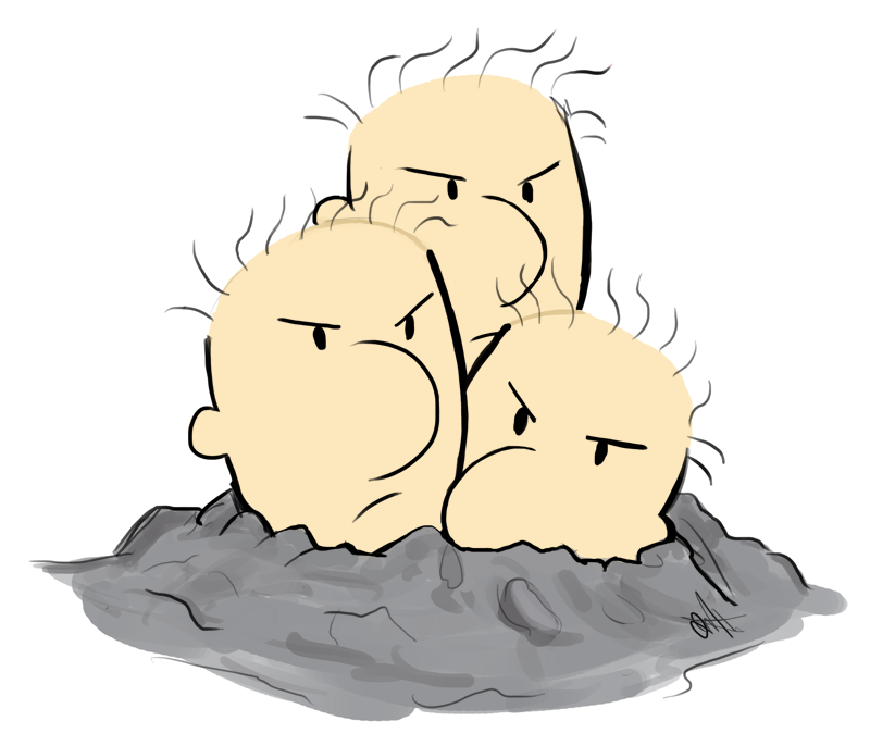 big_nose, black_eyes, black_hair, clone, disembodied_head, doug, doug_funnie, dugtrio