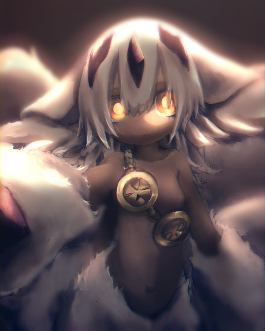 1girl, animal_ears, arm_at_side, bangs, breasts, dark-skinned_female, dark_skin, extra_arms
