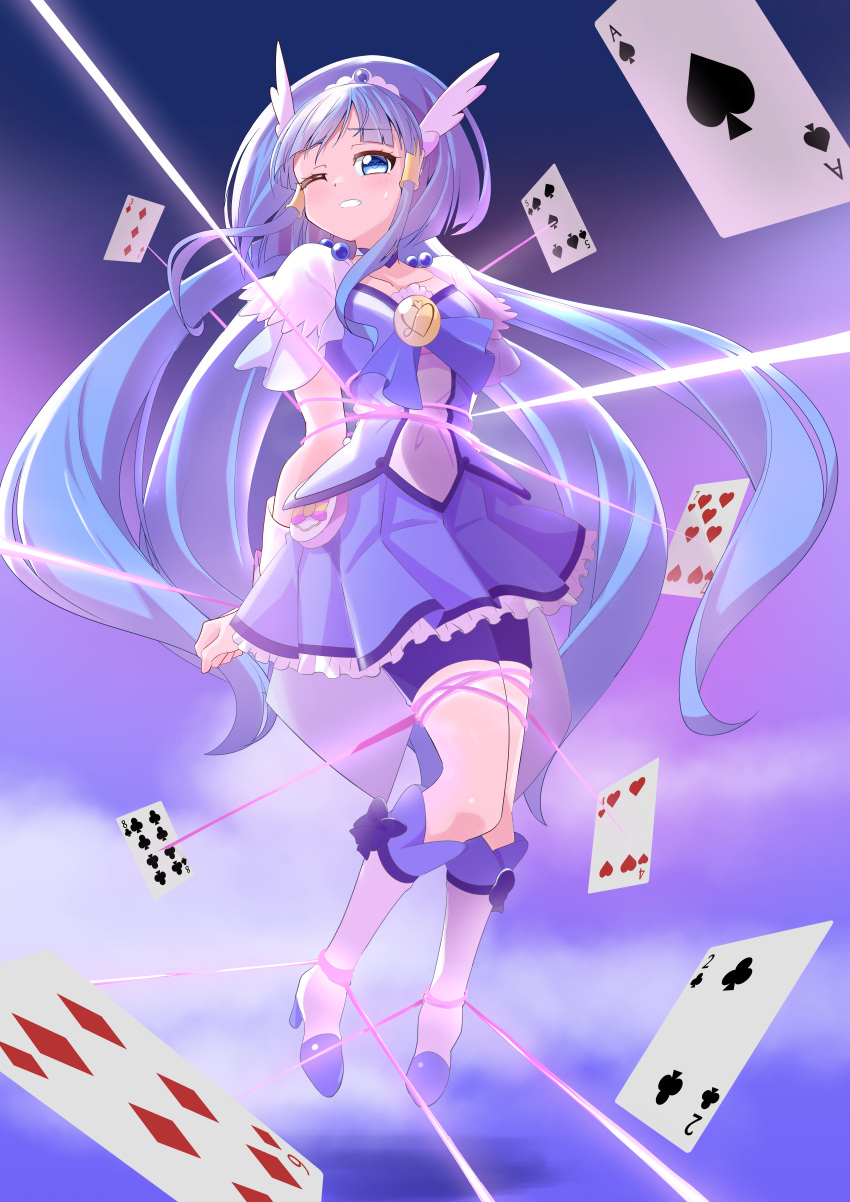 1girl, absurdres, aoki_reika, bangs, bdsm, bike_shorts_under_skirt, blouse, blue_choker