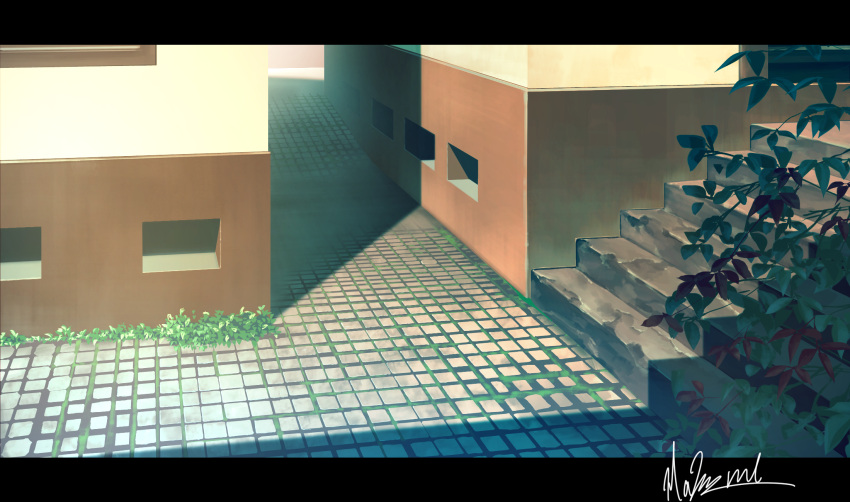building, commentary_request, grass, hakuurei_amano, highres, letterboxed, no_humans, original