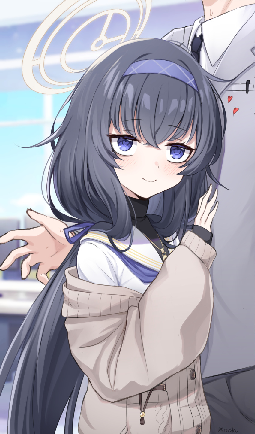 1boy, 1girl, absurdres, bangs, black_hair, black_necktie, black_pants, black_shirt