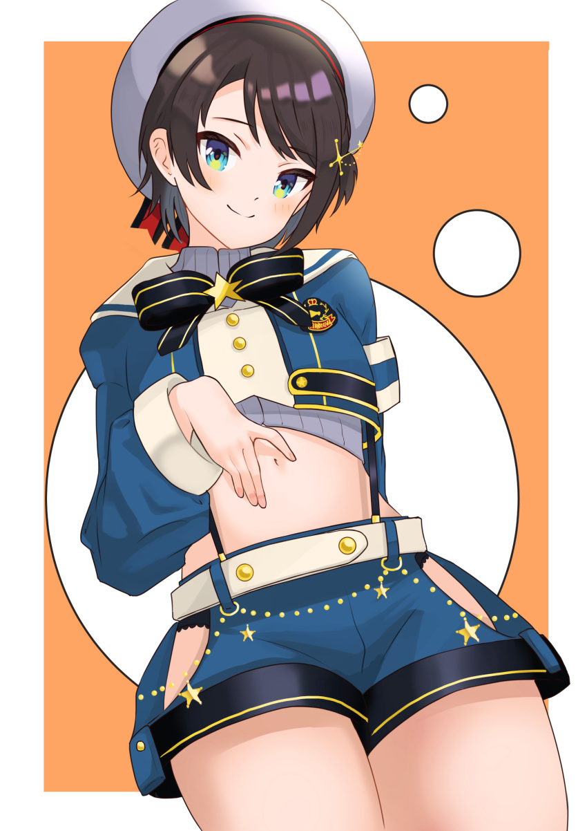 1girl, absurdres, alternate_costume, armband, black_bow, black_bowtie, blue_eyes, blue_jacket