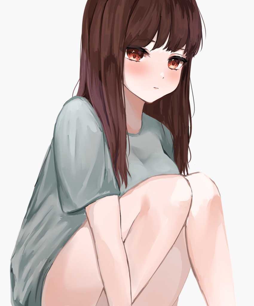 1girl, alternate_costume, bangs, blush, breasts, brown_eyes, brown_hair, closed_mouth