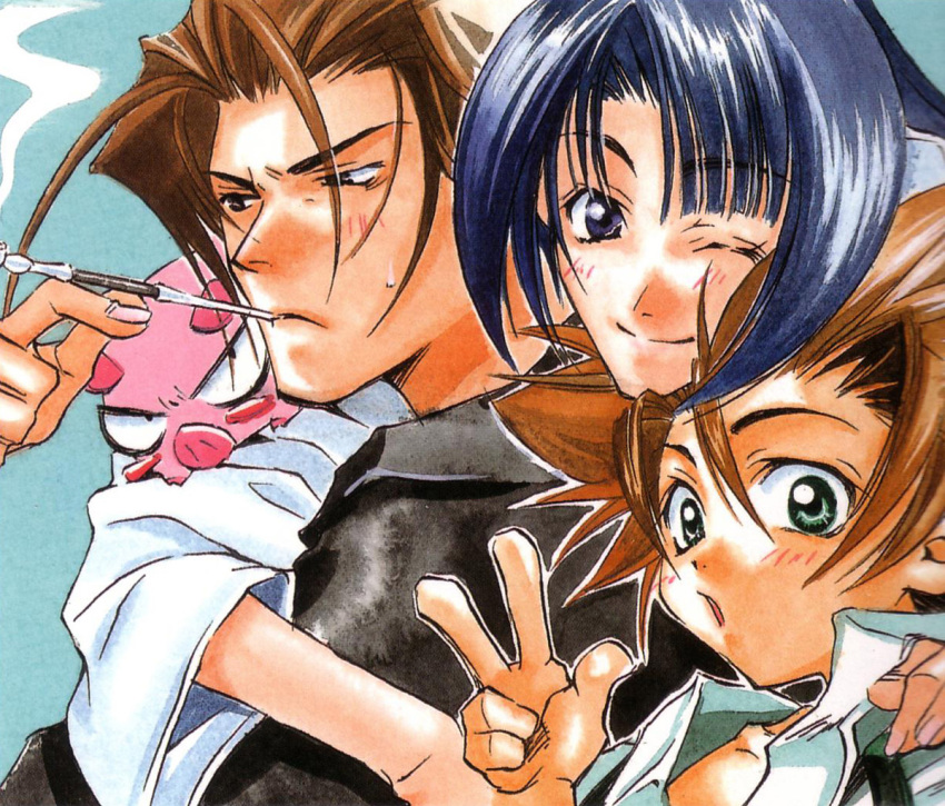 chrono_nanae, hijikata_toshizo, ichimura_tetsunosuke, male, okita_souji, peacemaker_kurogane, saizo