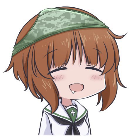 1girl, blush, breasts, brown_hair, camouflage, camouflage_panties, closed_eyes, girls_und_panzer