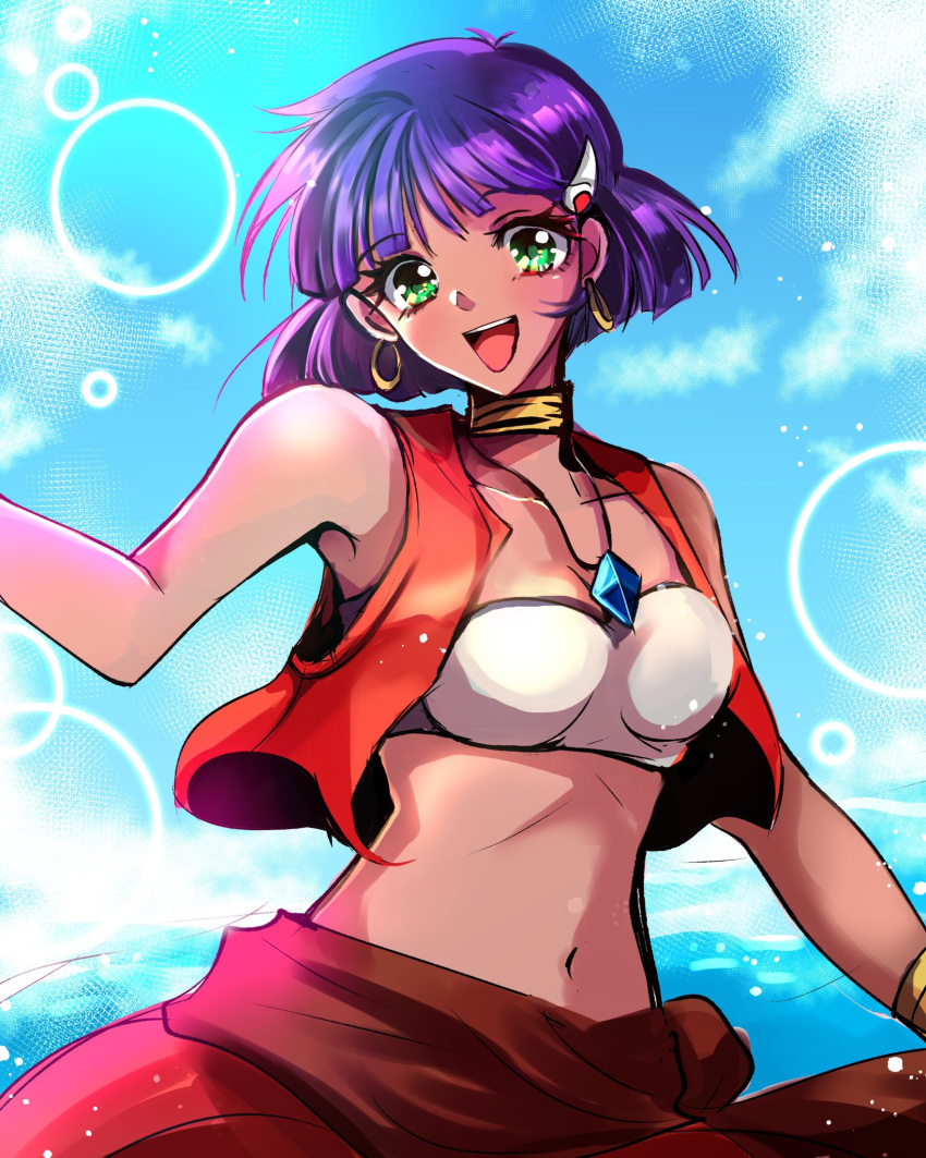 1girl, any813, bracelet, breasts, dark-skinned_female, dark_skin, earrings, fushigi_no_umi_no_nadia