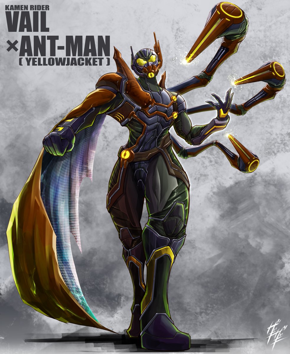 1boy, ant, ant-man, arthropod_limbs, asymmetrical_armor, asymmetrical_horns, beetle, bug