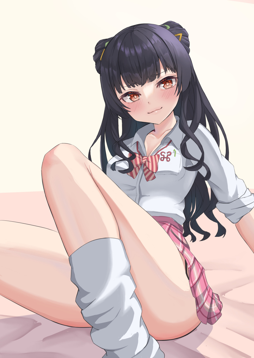 1girl, 72_(mmmmkk), absurdres, bangs, black_hair, blunt_bangs, blush, breast_pocket