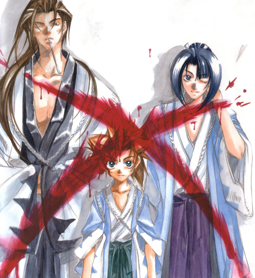 chrono_nanae, hijikata_toshizo, ichimura_tetsunosuke, male, okita_souji, peacemaker_kurogane