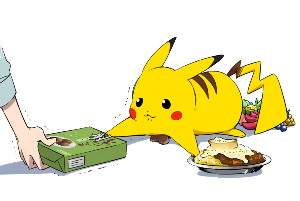 :3, animal_focus, berry_(pokemon), biga_(oneofpika), biting, black_eyes, blank_eyes, bluk_berry