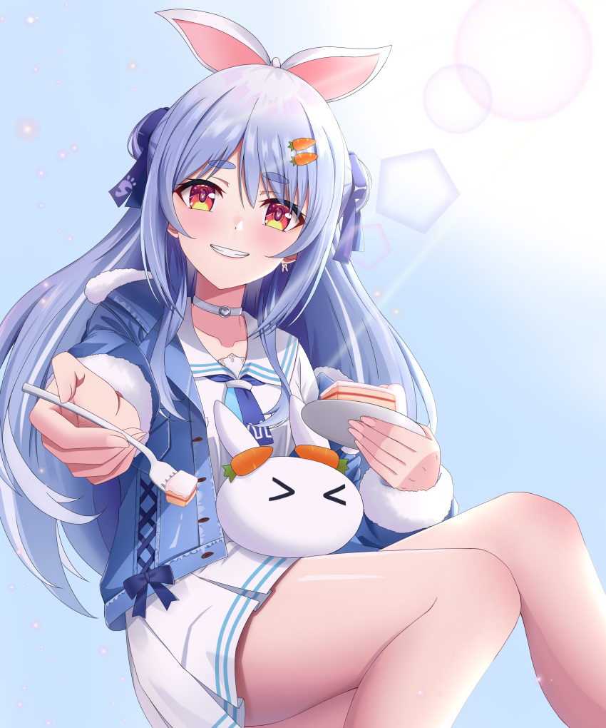 >_<, 1girl, absurdres, bangs, birthday, blue_hair, blue_sky, blue_vest