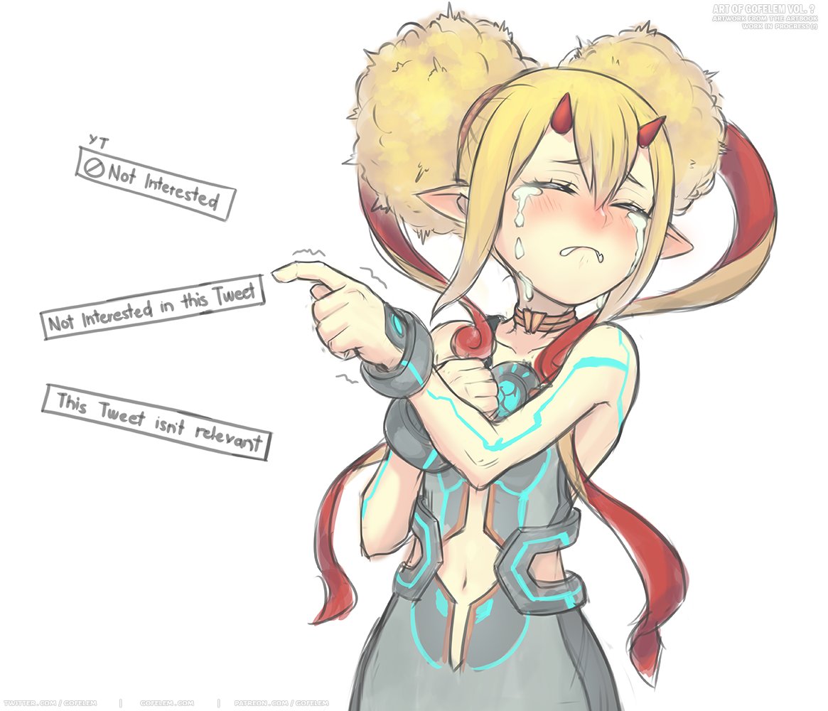 1girl, bangs, blonde_hair, closed_eyes, crying, electra_(xenoblade), glowing_lines, gofelem