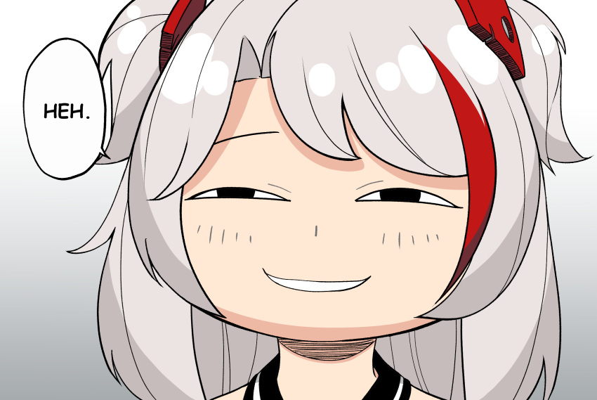 1girl, :d, azur_lane, bangs, commentary, english_commentary, eugen-chan_(azur_lane), eyebrows_visible_through_hair
