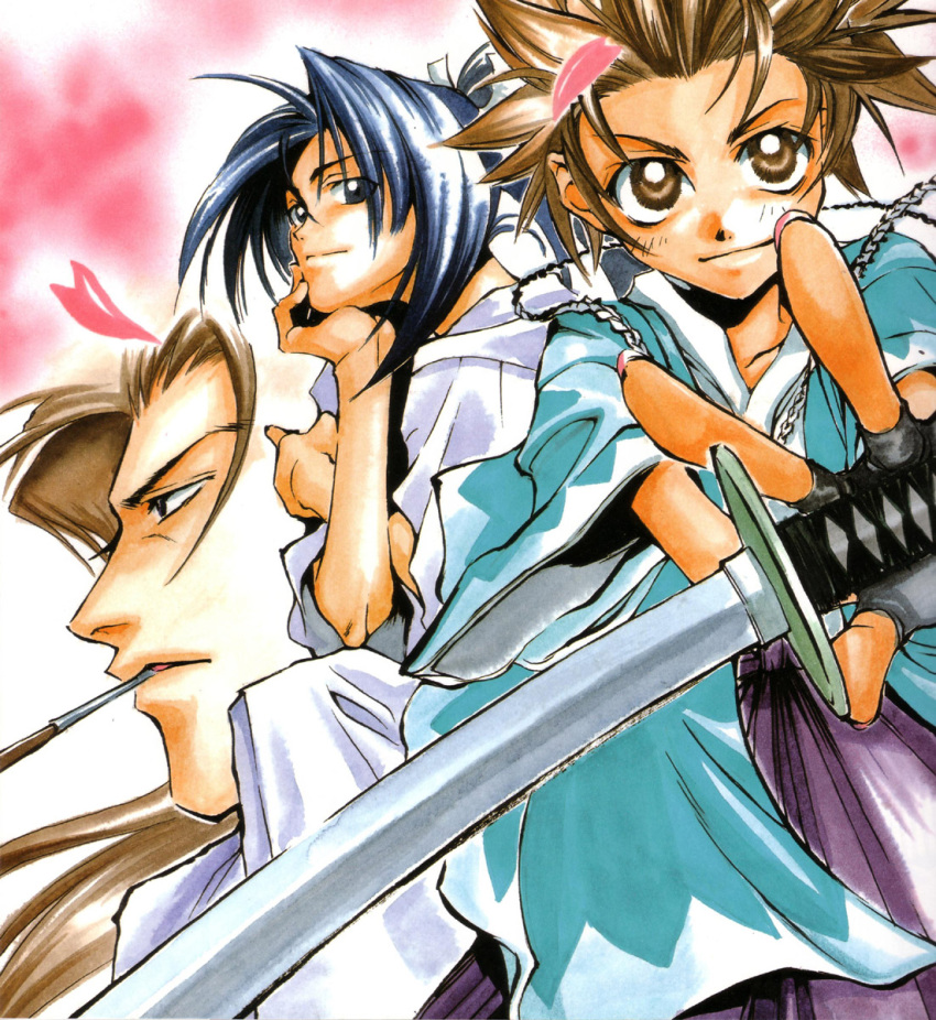 chrono_nanae, hijikata_toshizo, ichimura_tetsunosuke, male, okita_souji, peacemaker_kurogane