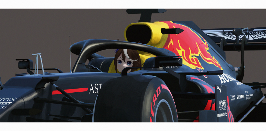 1girl, absurdres, animal_ears, arasaka_inu, aston_martin, bangs, blue_eyes, blue_ribbon