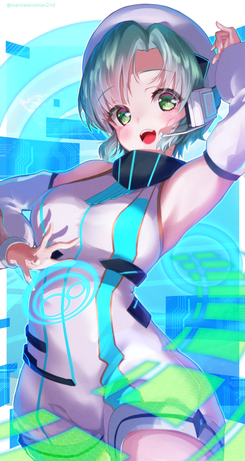 1girl, absurdres, bangs, beret, blush, breasts, d4dj, detached_sleeves