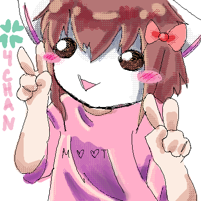1girl, 4chan, animal_ears, artist_request, blush, blush_stickers, bow, bow_(weapon)