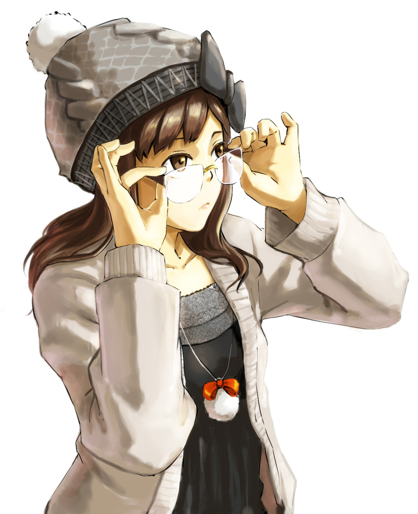 beanie, bow, glasses, hat, hat_bow, hat_pompom, holysnow, glasses