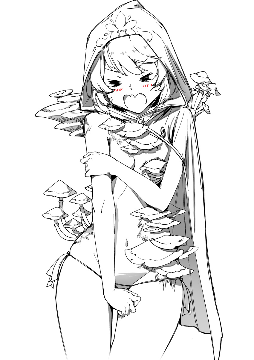 1girl, absurdres, artist_request, blush, closed_eyes, covered_nipples, elden_ring, embarrassed