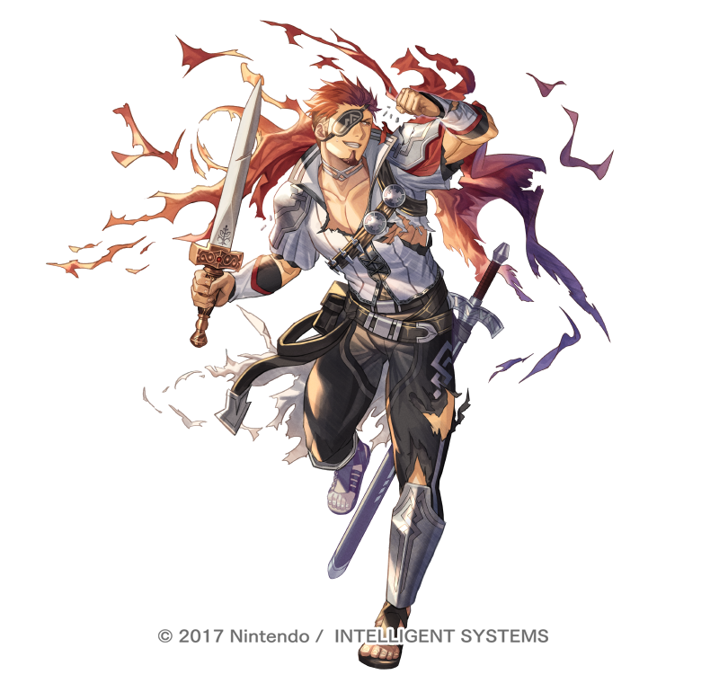 bag, cape, collared_shirt, eyepatch, facial_hair, fire_emblem, fire_emblem_echoes:_shadows_of_valentia, fire_emblem_heroes