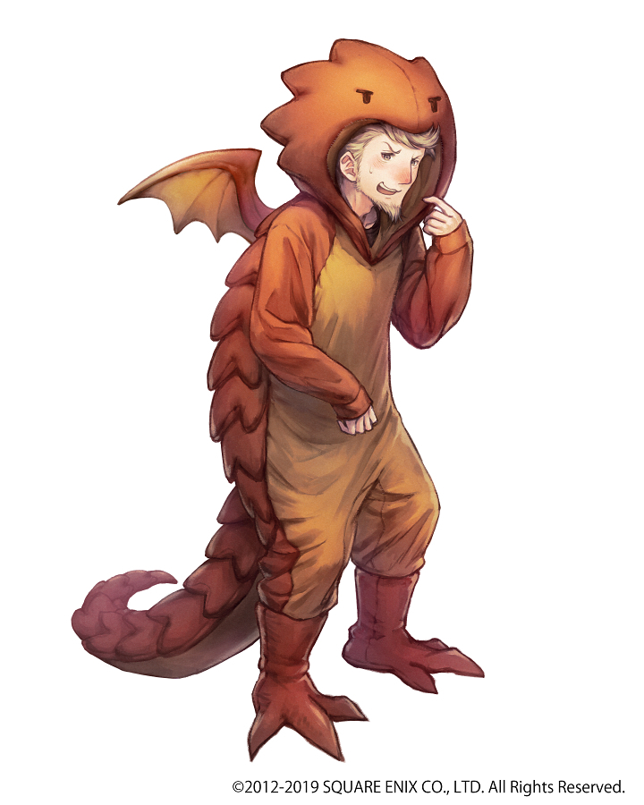 1boy, 2012, 2019, animal_costume, blonde_hair, bravely_default:_praying_brage, bravely_default_(series), character_request