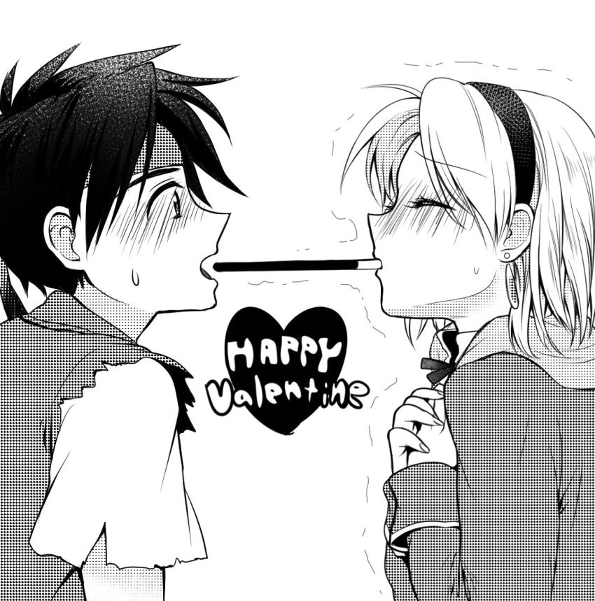 1boy, 1girl, blush, cecilia_lynne_adelhyde, earrings, happy_valentine, highres, jewelry