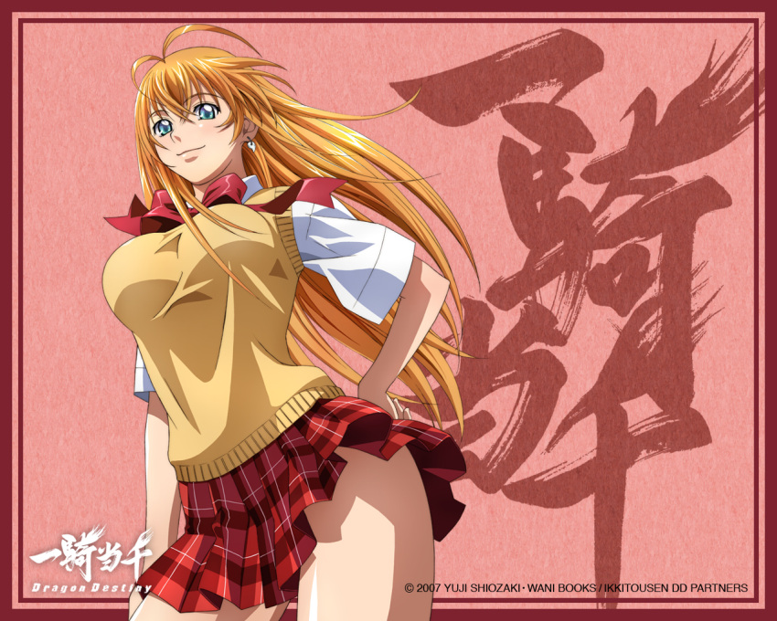 ikkitousen, ikkitousen~dragon_destiny~, seifuku, sonsaku_hakufu, wallpaper