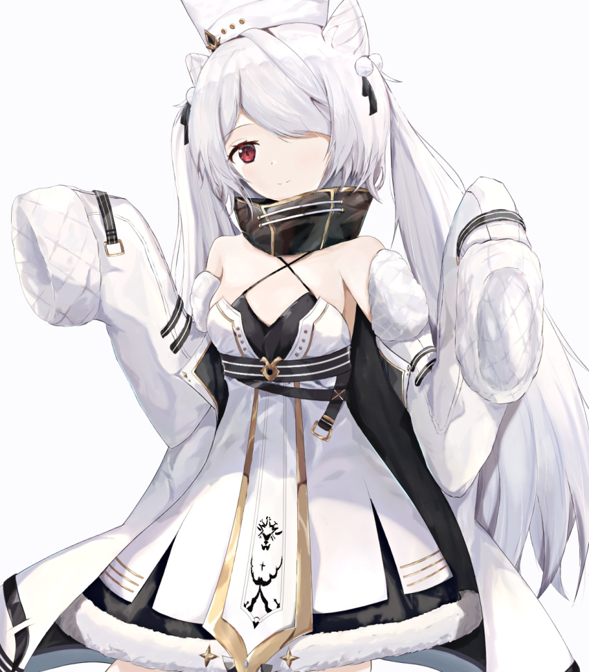 1girl, azur_lane, breasts, coat_dress, cowboy_shot, criss-cross_halter, dress, duosix_setsu0408