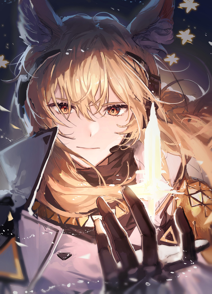1girl, absurdres, animal_ear_fluff, animal_ears, arknights, armor, bangs, black_gloves