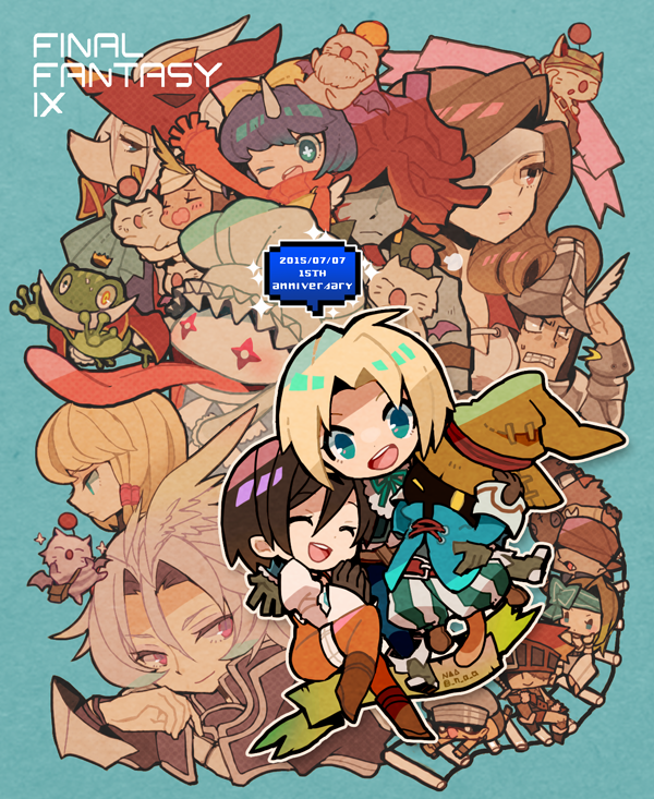 adelbert_steiner, anniversary, baku_(ff9), beatrix_(ff9), black_hair, blank_(ff9), blonde_hair, brahne_raza_alexandros_xvi