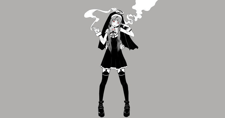 1girl, absurdres, aimaina, bags_under_eyes, bandaged_arm, bandages, bandaid, bandaid_on_face