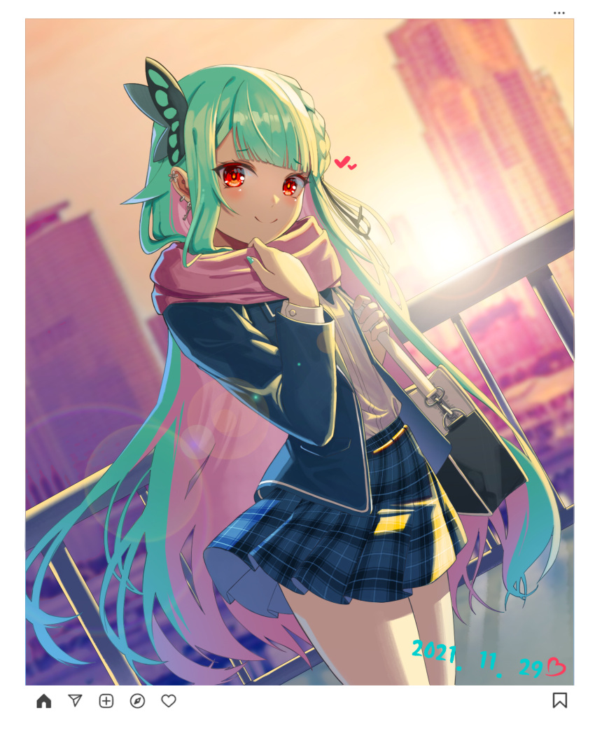 1girl, butterfly_hair_ornament, daika!!, eyebrows_visible_through_hair, hair_ornament, highres, hololive, long_hair