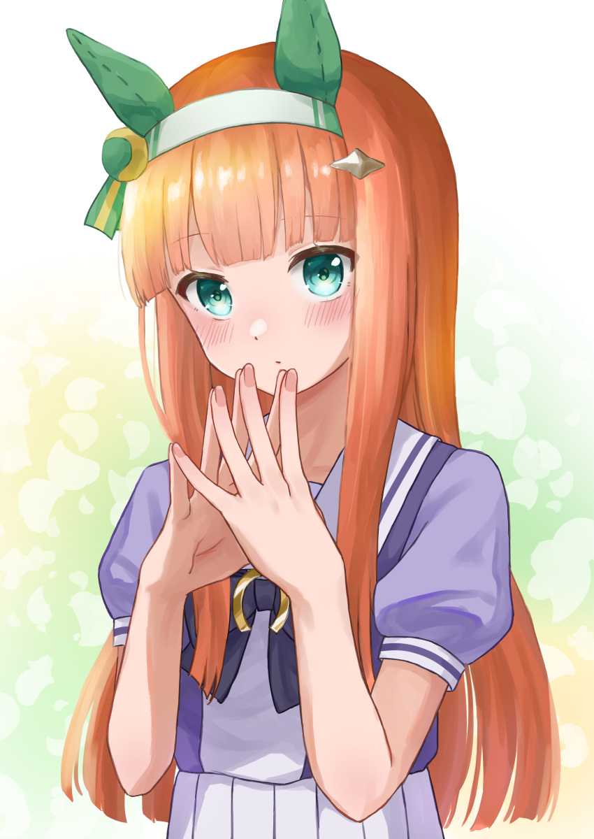 1girl, absurdres, animal_ears, bangs, blue_eyes, blush, commentary_request, headband