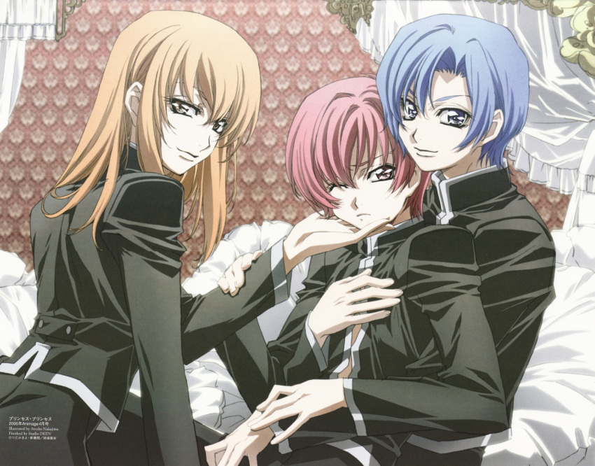 kouno_tooru, male, nakajima_atsuko, princess_princess, shihoudani_yuujirou, yaoi, yutaka_mikoto