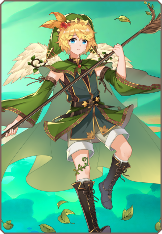 androgynous, artist_request, black_footwear, blonde_hair, blue_eyes, boots, border, cape