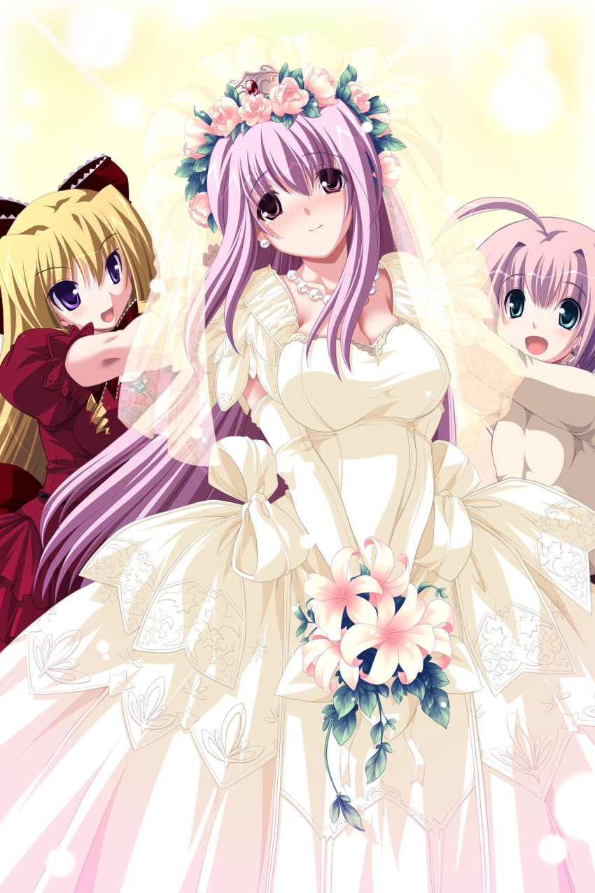 asanami_miori, game_cg, hagall_valkyr, kurushima_shiho, shirogane_no_soleil, skyfish, tsurugi_hagane, wedding_dress