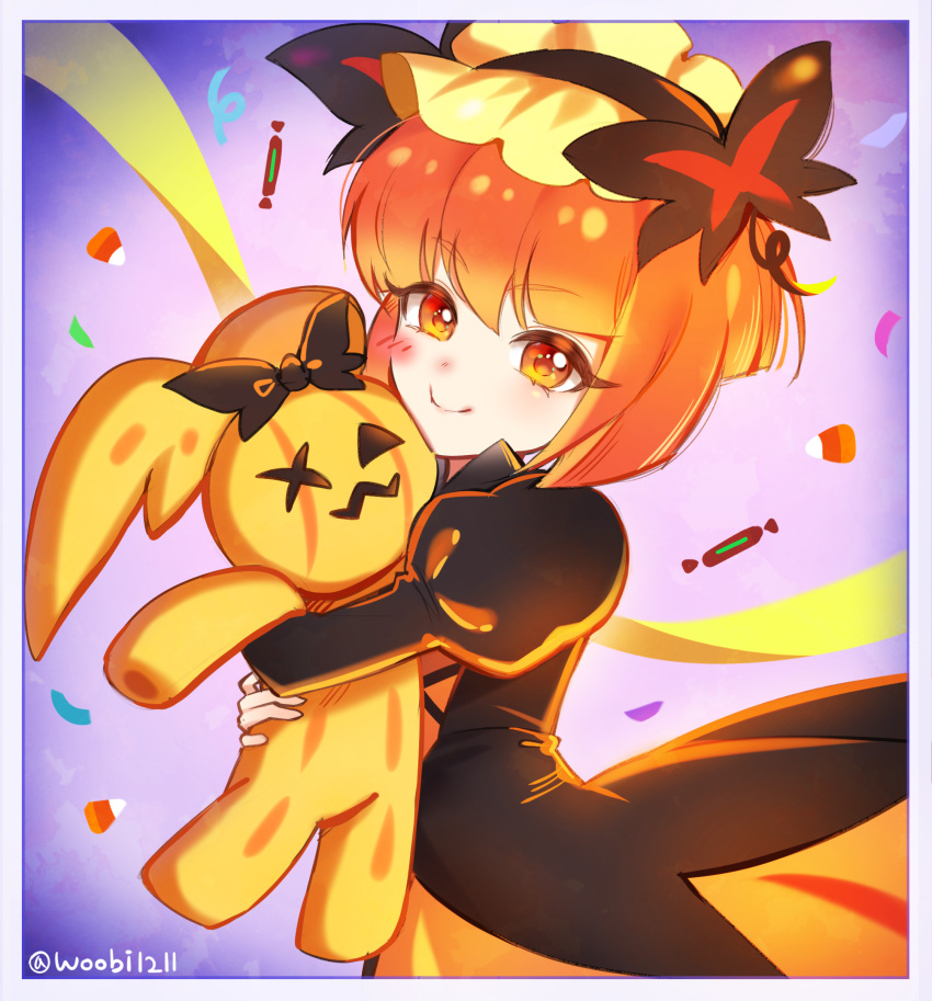 1girl, artist_name, back_bow, bow, bright_pupils, butterfly_hair_ornament, child, closed_mouth